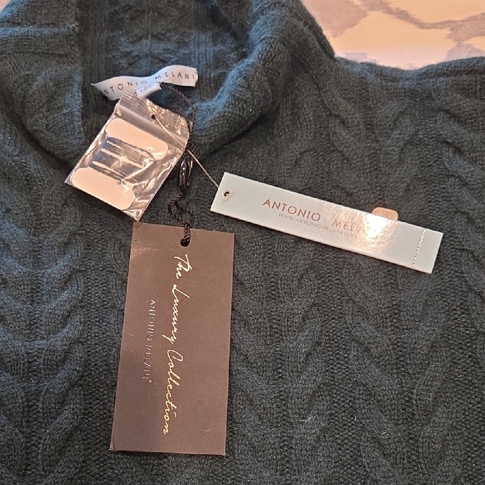ANTONIO MELANI Dark Teal Sweater - Picture 2 of 4